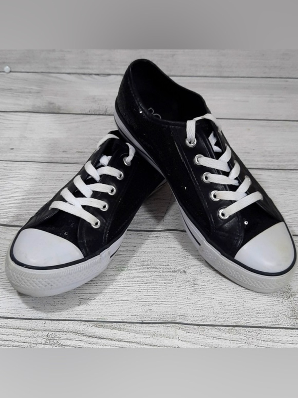 Converse Black & White Low Top Canvas Sneakers